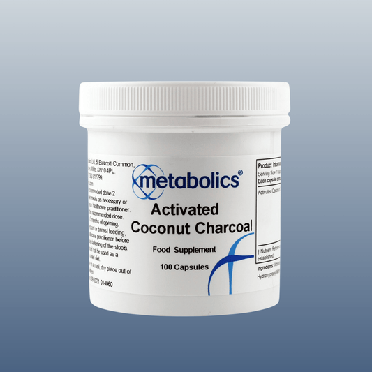 Activated Coconut Charcoal - 100 Capsules - Metabolics