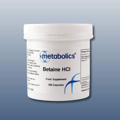 Betaine HCl - 180 capsules - Metabolics