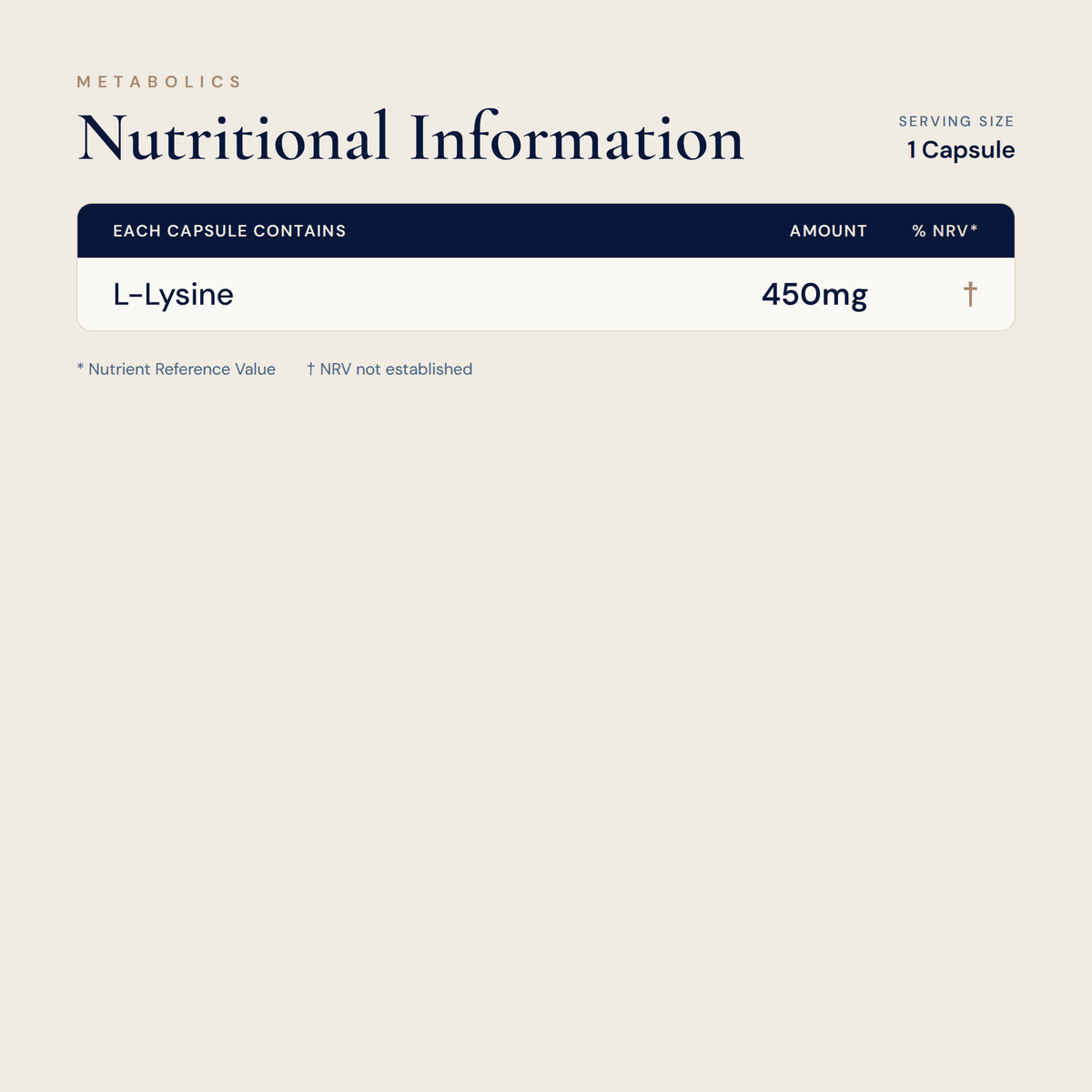 Lysine - 90 capsules - Metabolics