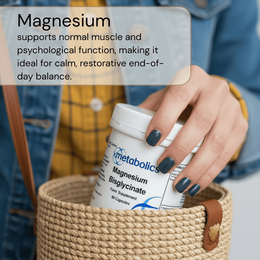 Magnesium Bisglycinate Capsules – High Absorption, Gentle on Stomach - Metabolics