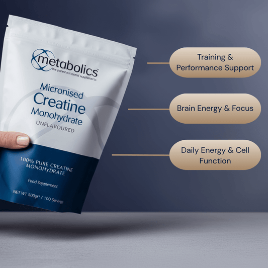 Micronised Creatine Monohydrate Powder - 100 servings - Metabolics