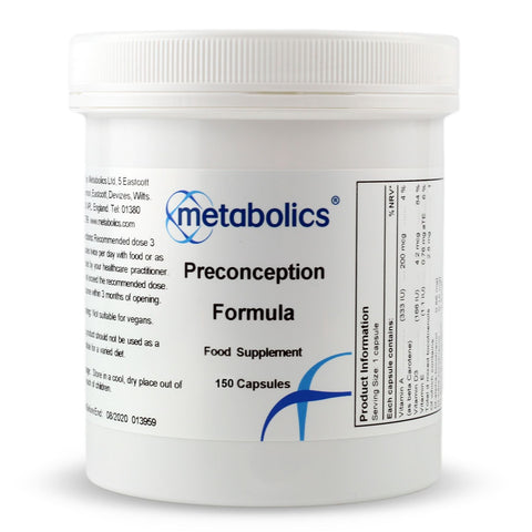 Preconception Formula (Pot of 150 capsules) - Metabolics