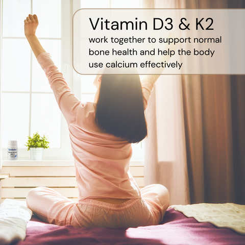 Vitamin D3 2,500 IU + Vitamin K2 (MK-7) Capsules – Synergistic Bone, Heart & Immune Support