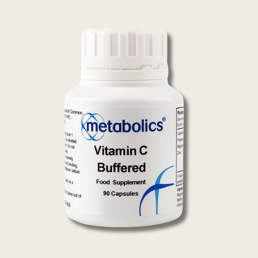  Vitamin C Buffered - 90 capsules-Metabolics Ltd