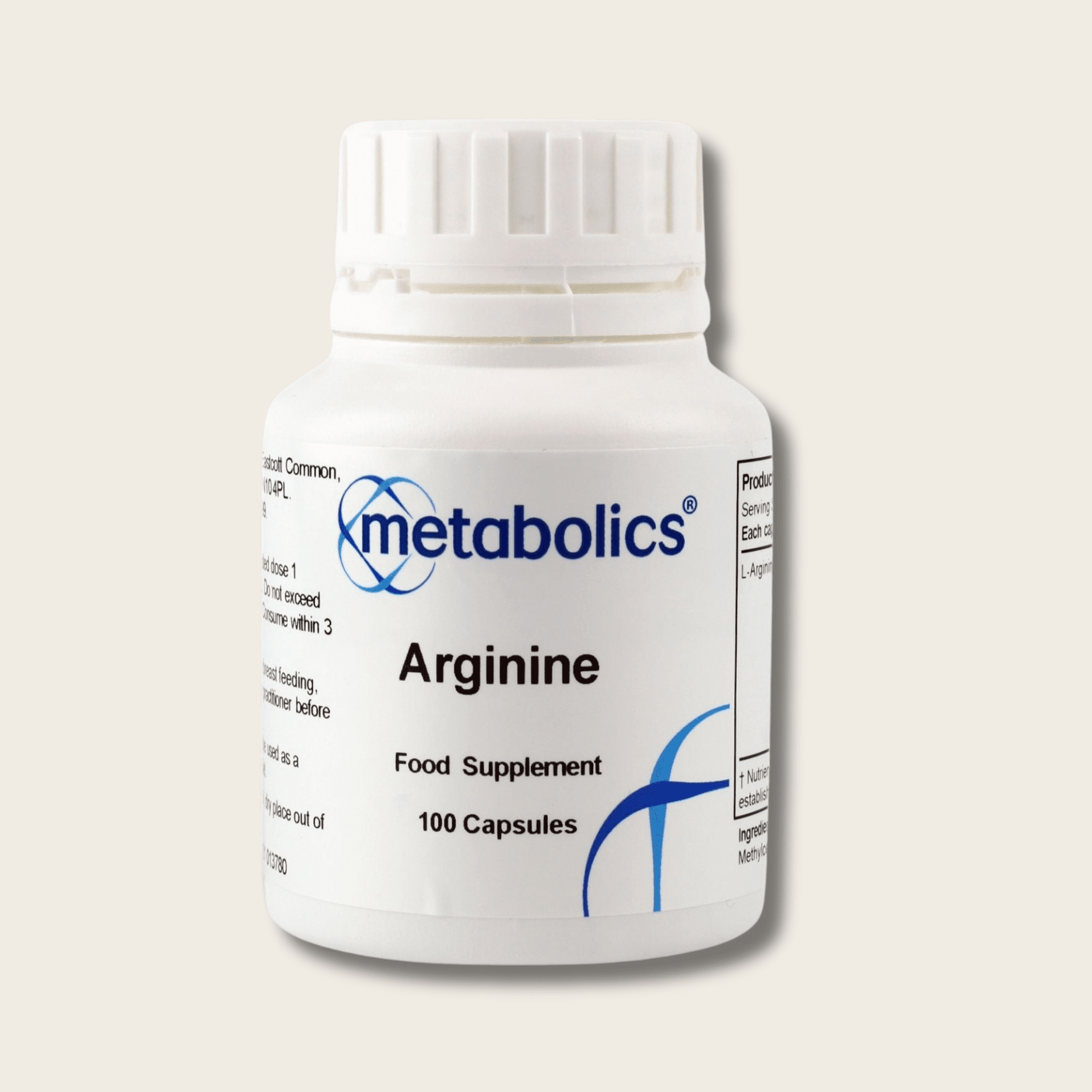 Arginine - 100 capsules - Metabolics