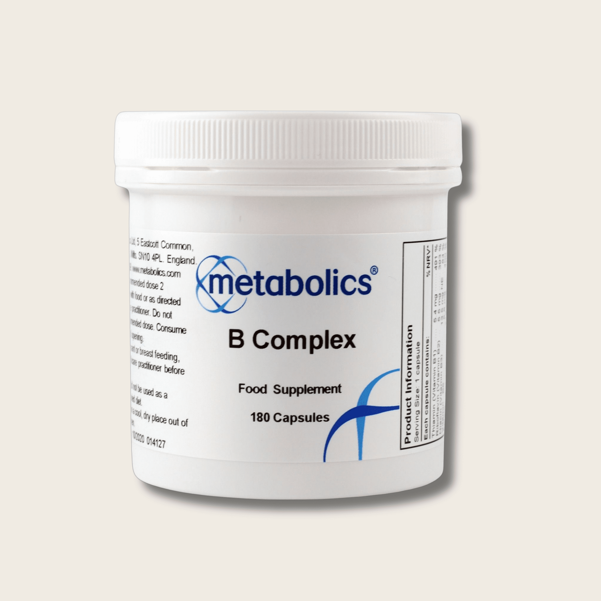 B Complex Capsules | High Strength Vitamin B Supplement for Energy & Metabolism - Metabolics