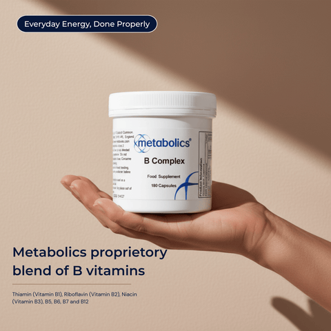 B Complex Capsules | High Strength Vitamin B Supplement for Energy & Metabolism - Metabolics