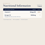 Borage Oil 1000mg - 60 soft gel capsules - Metabolics