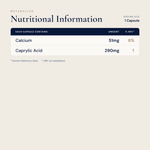 Caprylic Acid - 90 capsules - Metabolics