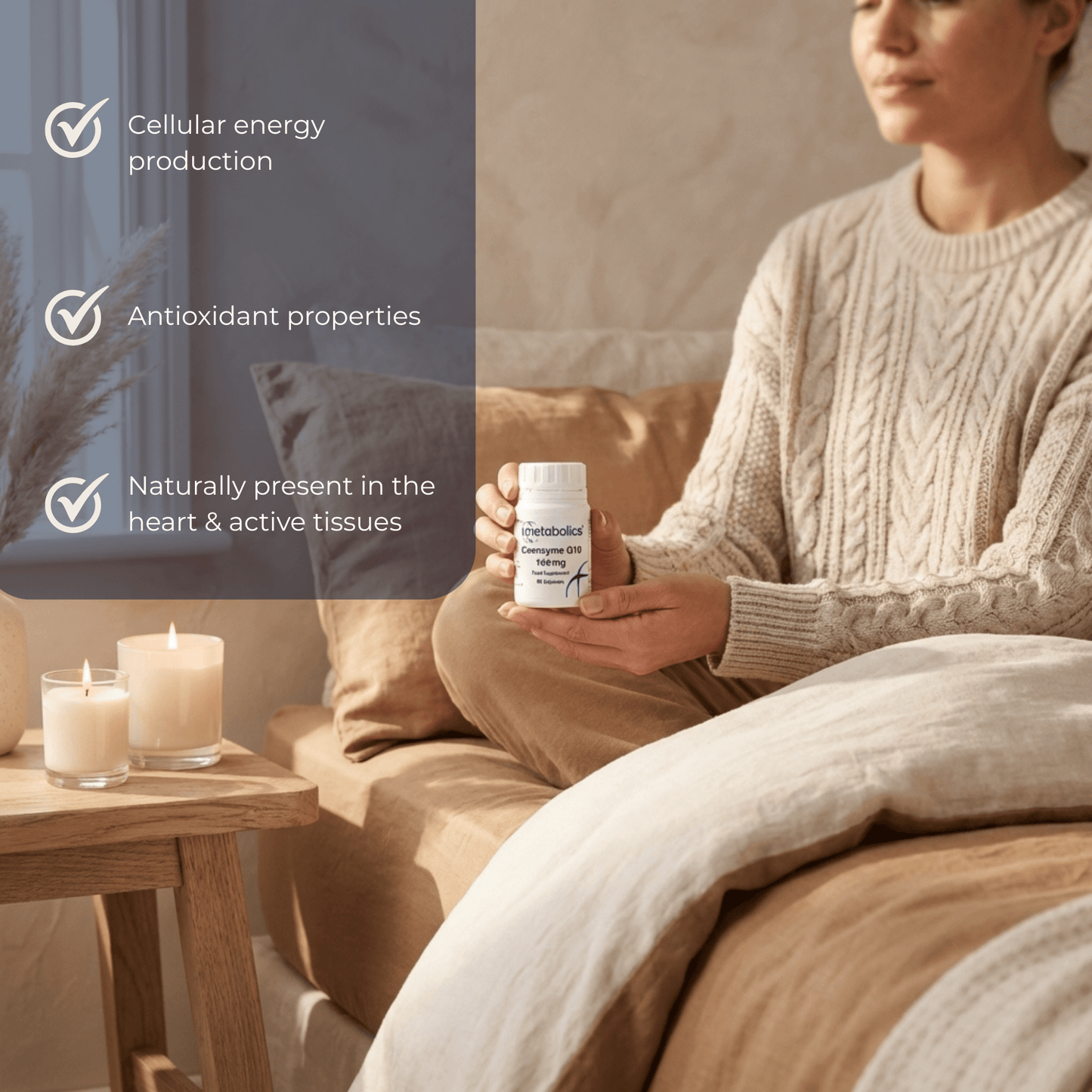 Co - Enzyme Q10 100mg Capsules | Antioxidant Support for Heart & Energy - Metabolics