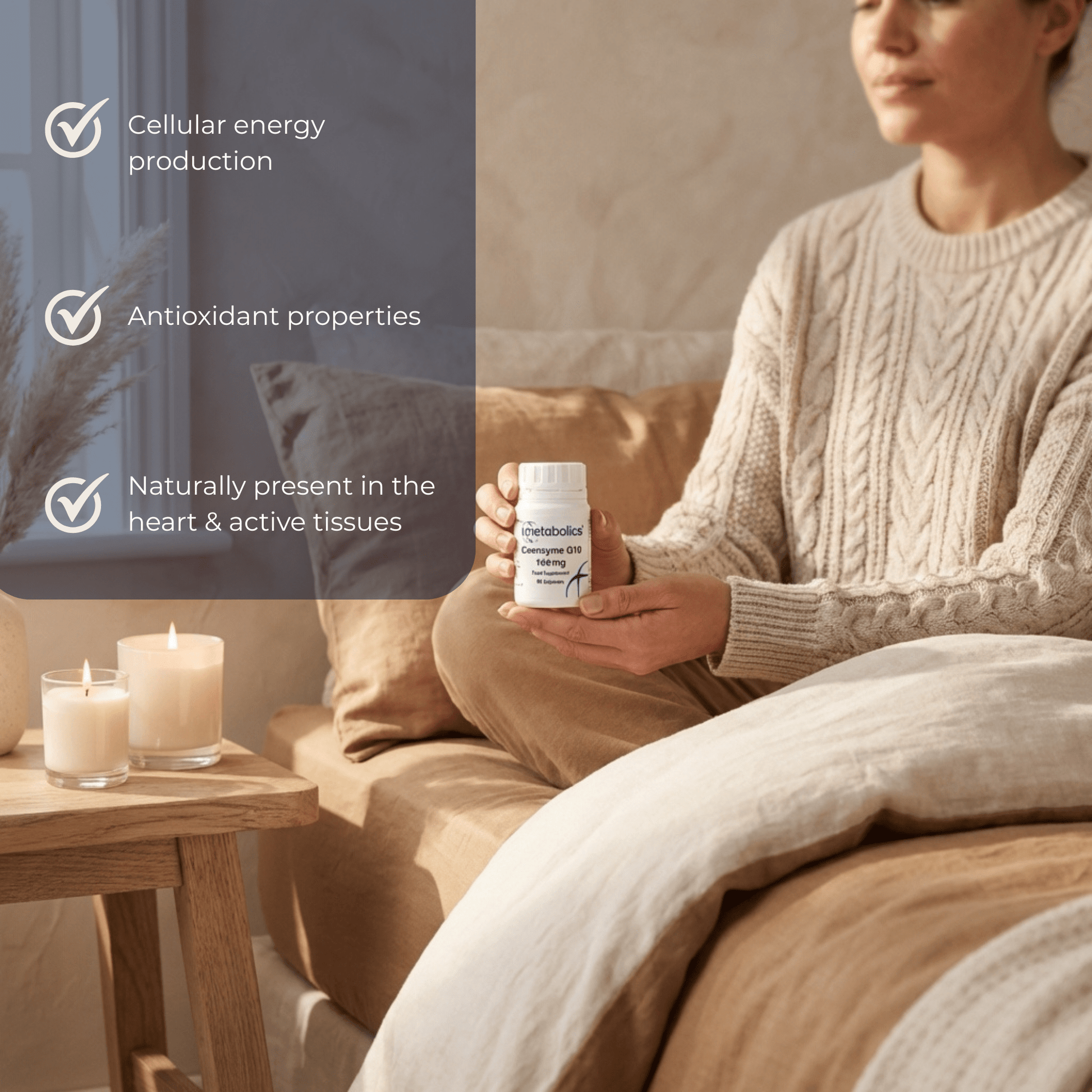 Co - Enzyme Q10 100mg Capsules | Antioxidant Support for Heart & Energy - Metabolics