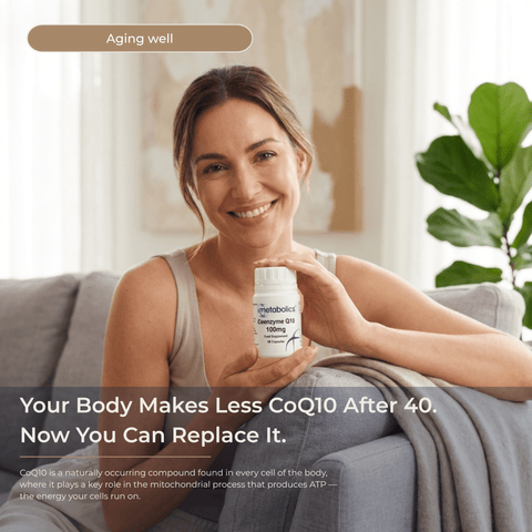 Co - Enzyme Q10 100mg Capsules | Antioxidant Support for Heart & Energy - Metabolics