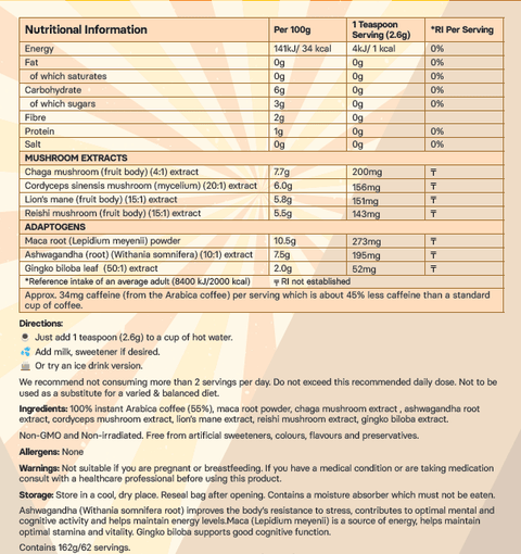 Elevate Adaptogen Mushroom Coffee - Metabolics