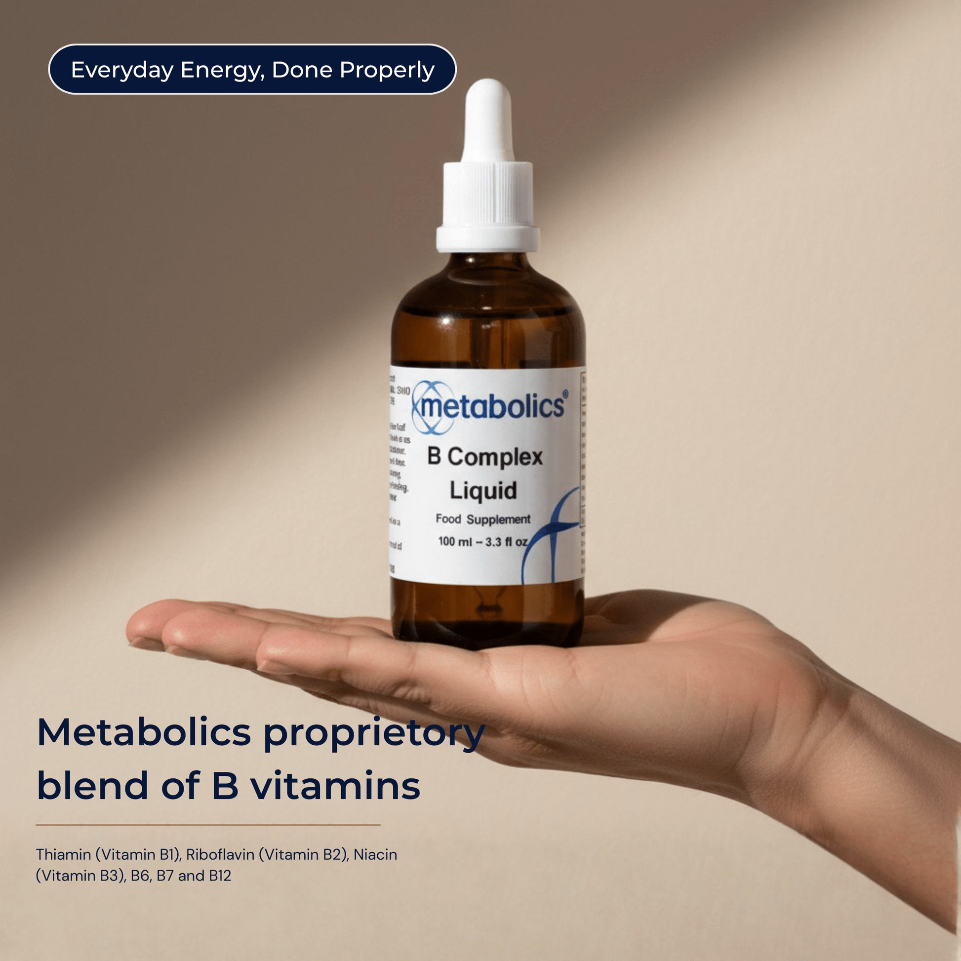 Fast - Absorbing, High - Strength B Complex Liquid – Supports Energy, Mood, Skin & Cognitive Function - Metabolics