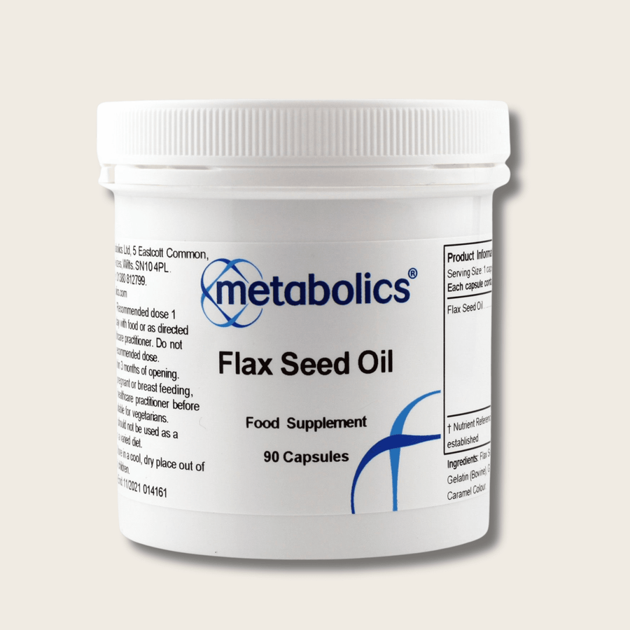 Flax Seed Oil - 90 soft gel capsules - Metabolics