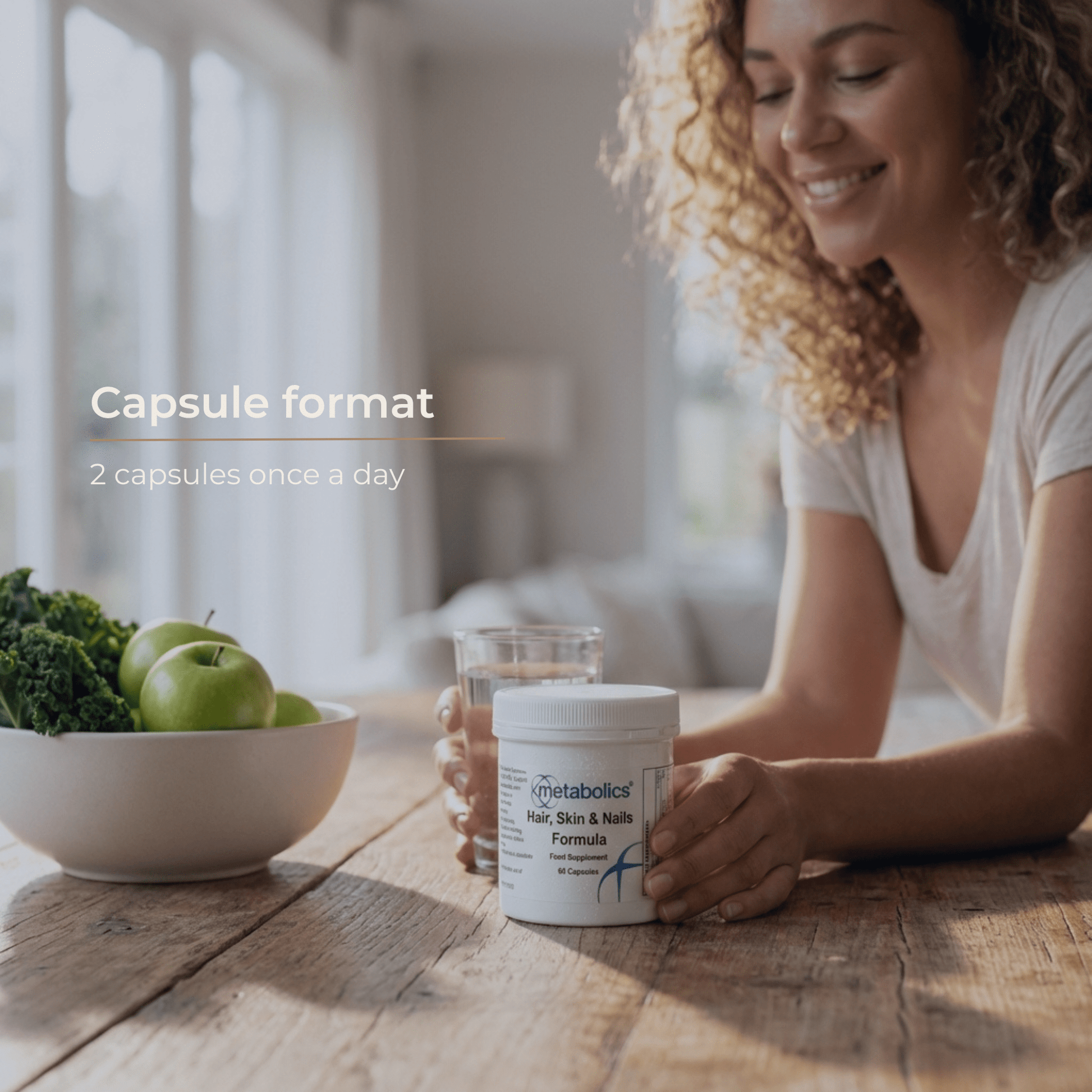 Hair, Skin and Nails Support - 60 Capsules - Metabolics