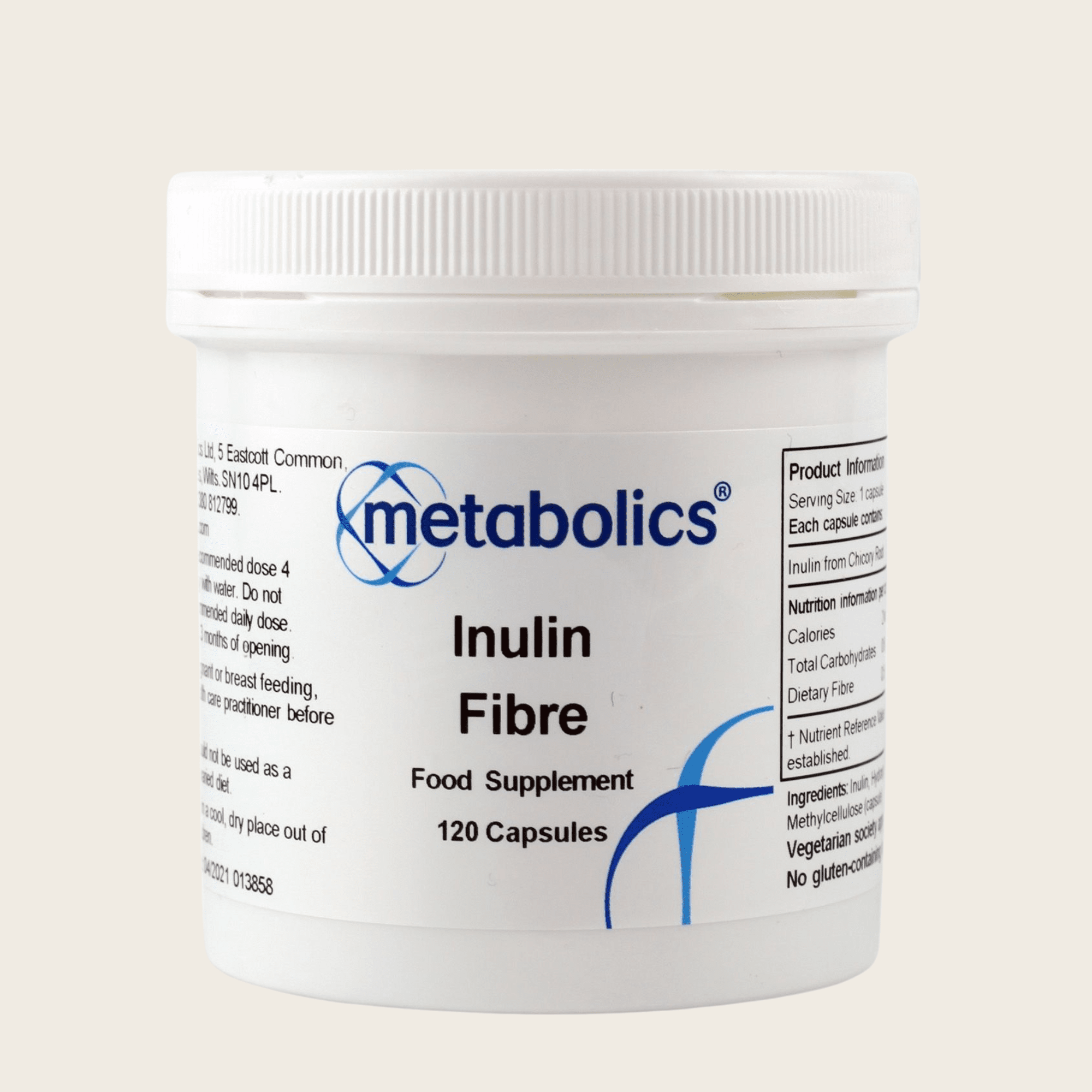 Inulin Fibre 120 Capsules | Metabolics