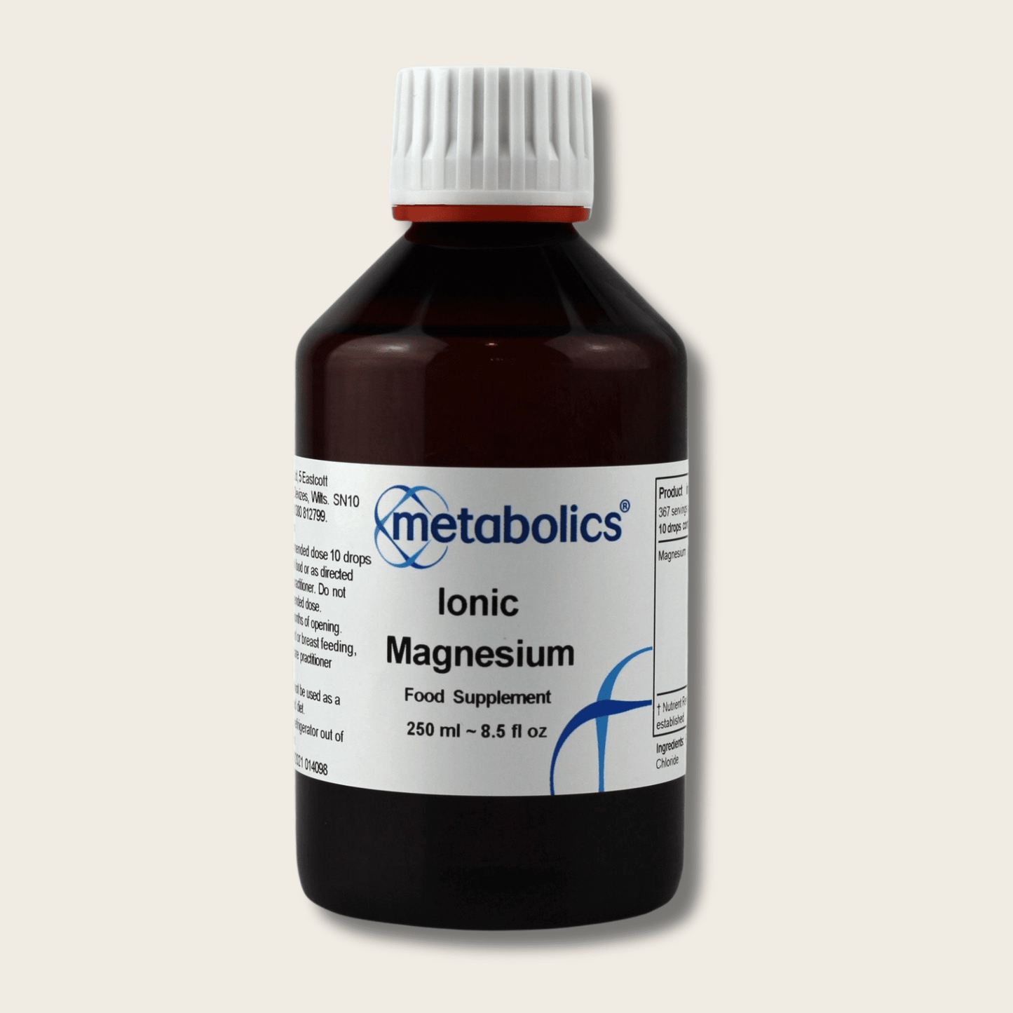 Ionic Magnesium | Liquid Magnesium Supplement for Energy & Muscle Support - Metabolics