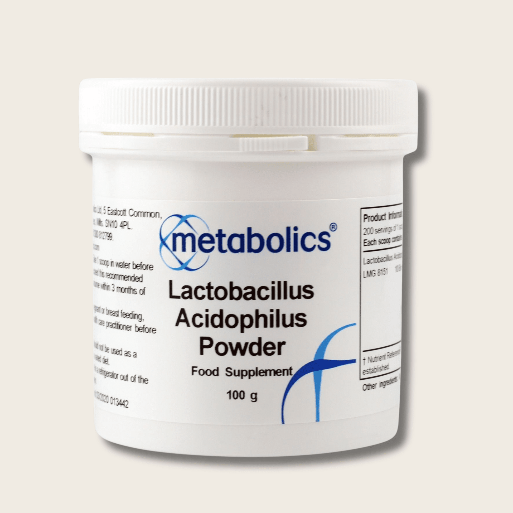 Lactobacillus Acidophilus Powder (100g) - Metabolics