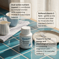Magnesium Ascorbate Capsules | Gentle Vitamin C & Magnesium for Immunity & Antioxidants - Metabolics