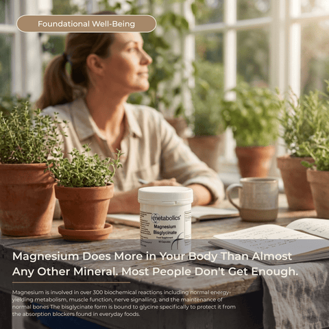 Magnesium Bisglycinate Capsules – High Absorption, Gentle on Stomach - Metabolics
