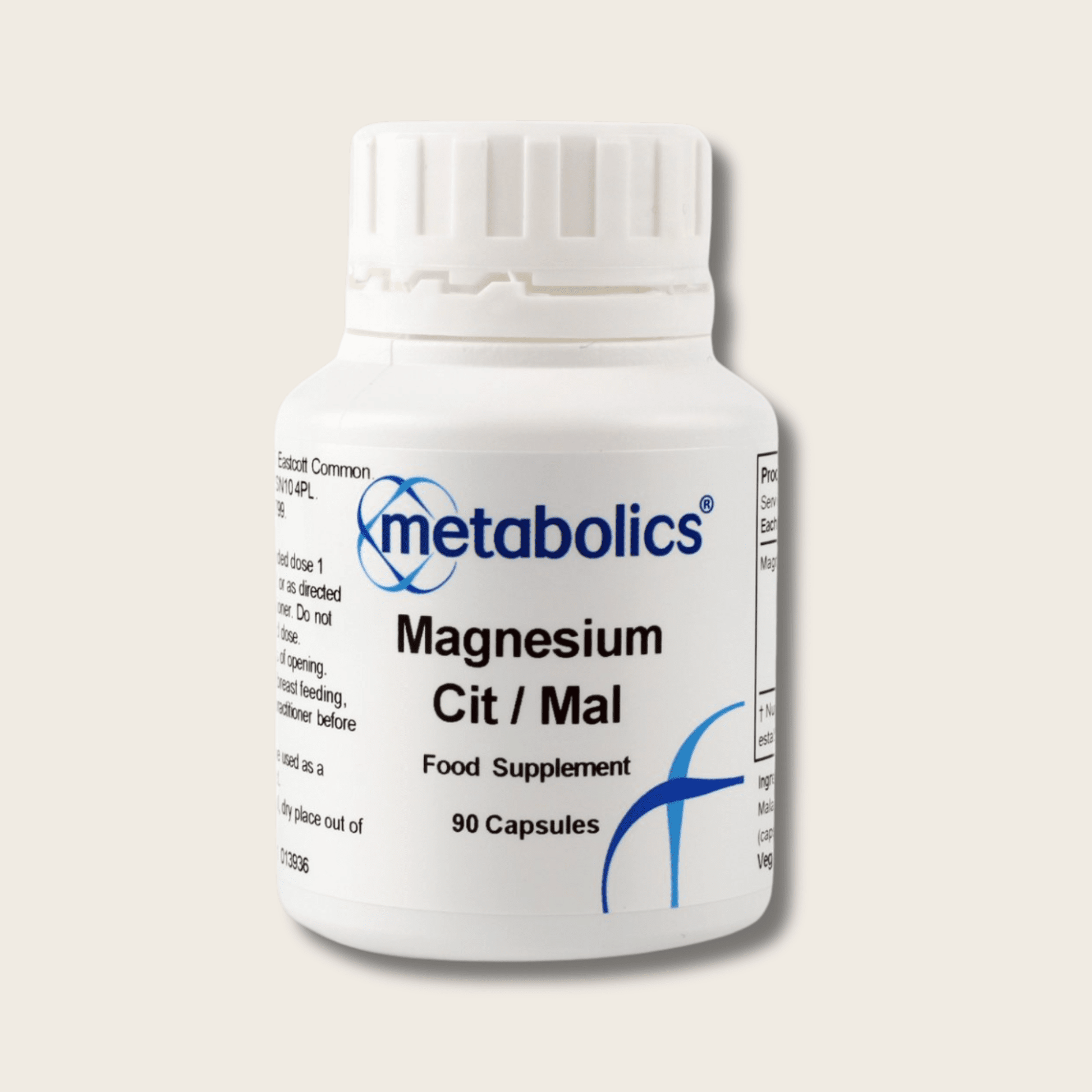 Magnesium Citrate Malate Capsules | Highly Absorbable Magnesium for Energy & Digestion - Metabolics