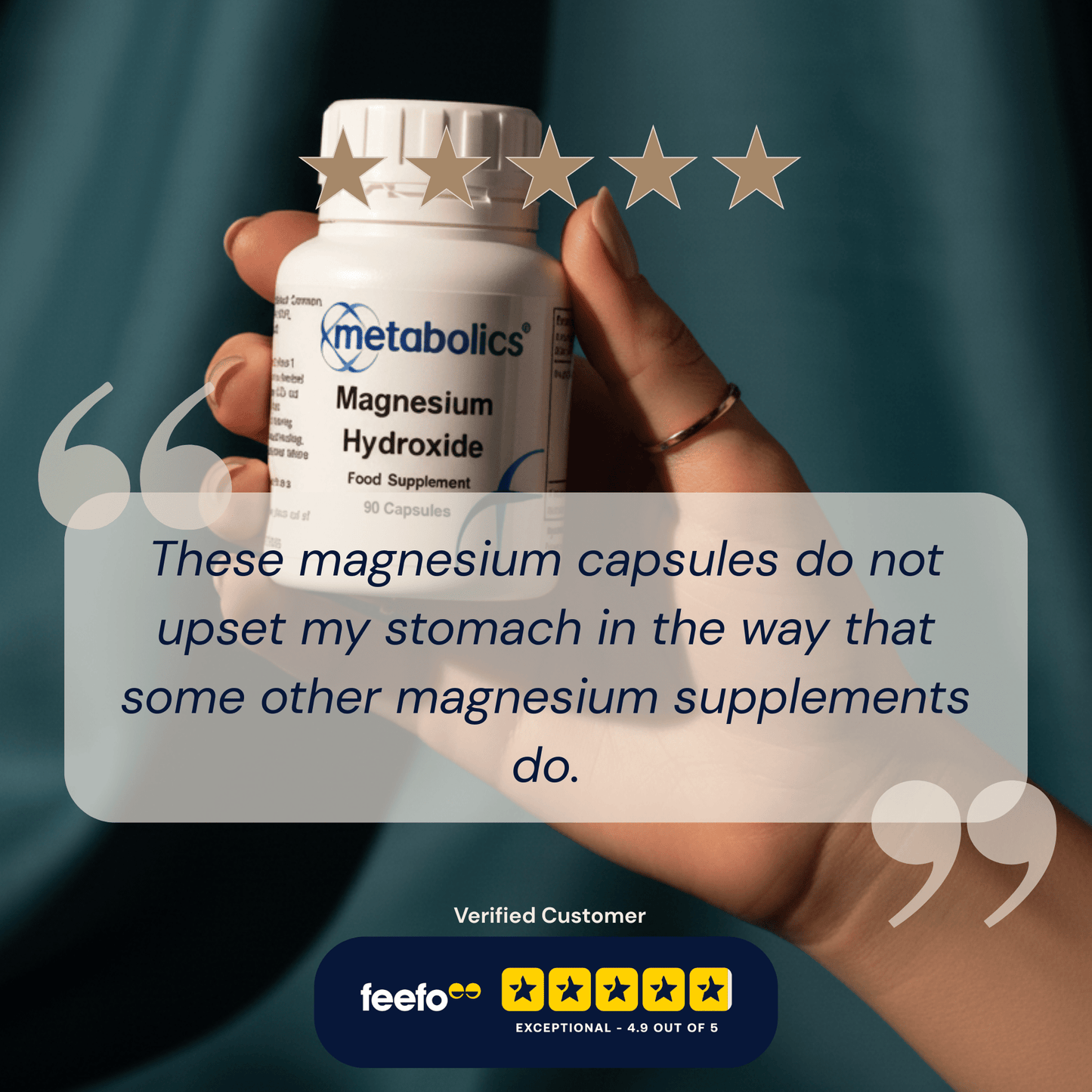 Magnesium Hydroxide Capsules | Magnesium for Digestion & Regularity - Metabolics