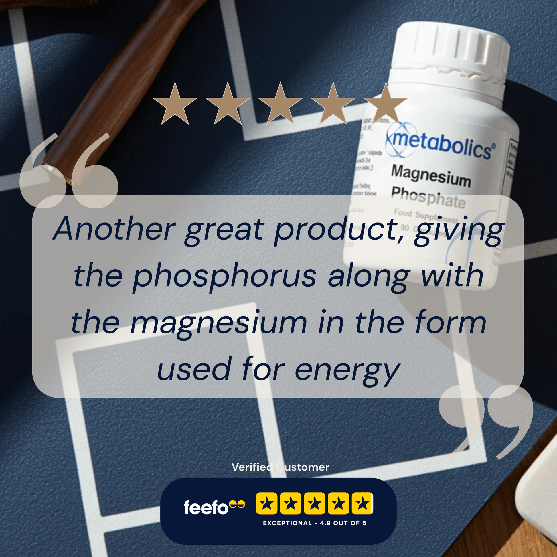 Magnesium Phosphate Capsules | Magnesium for Energy, Nerves & Bone Support - Metabolics