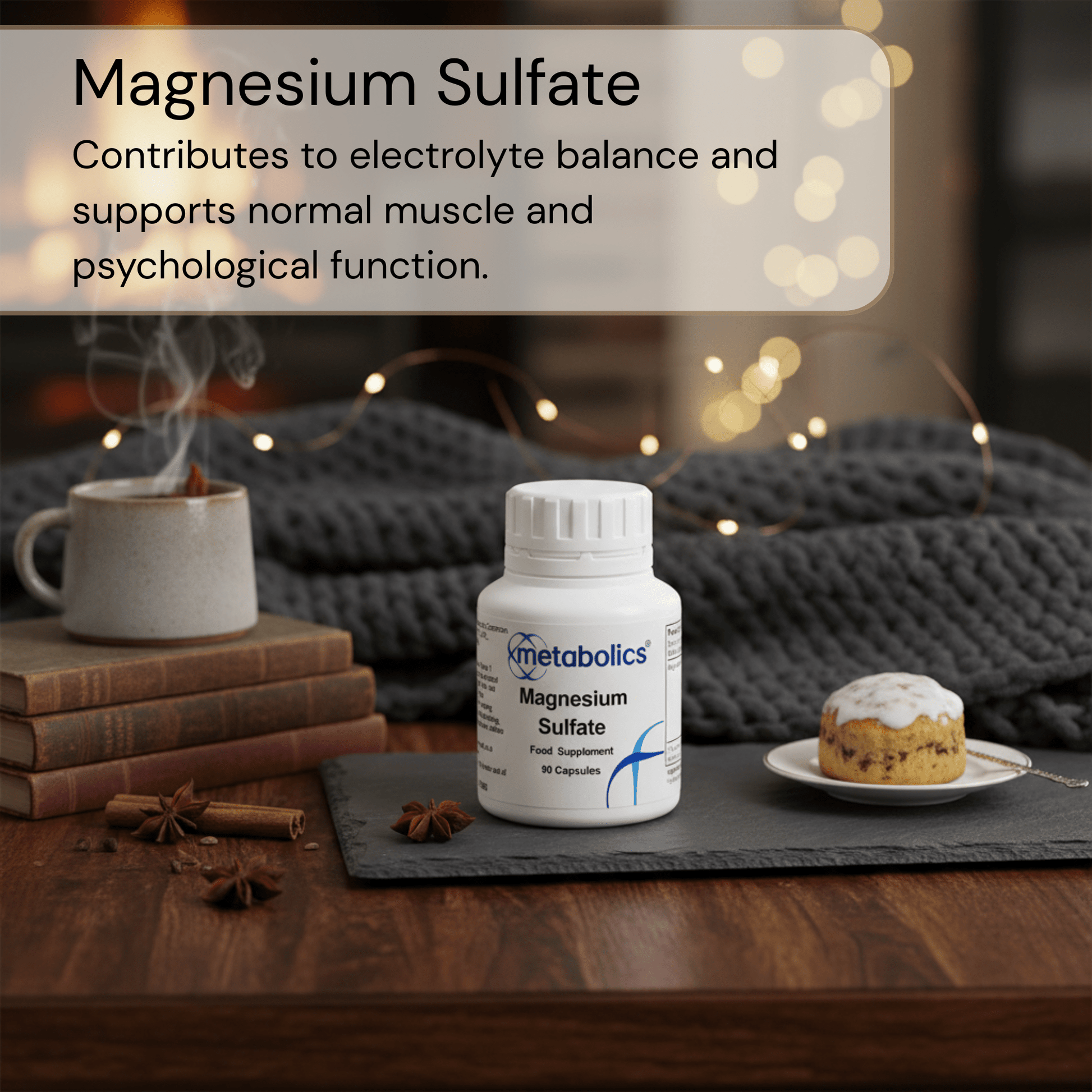Magnesium Sulfate Capsules | Magnesium for Detox, Muscles & Relaxation - Metabolics