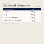 Menopause Support Formula - 120 Capsules - Metabolics