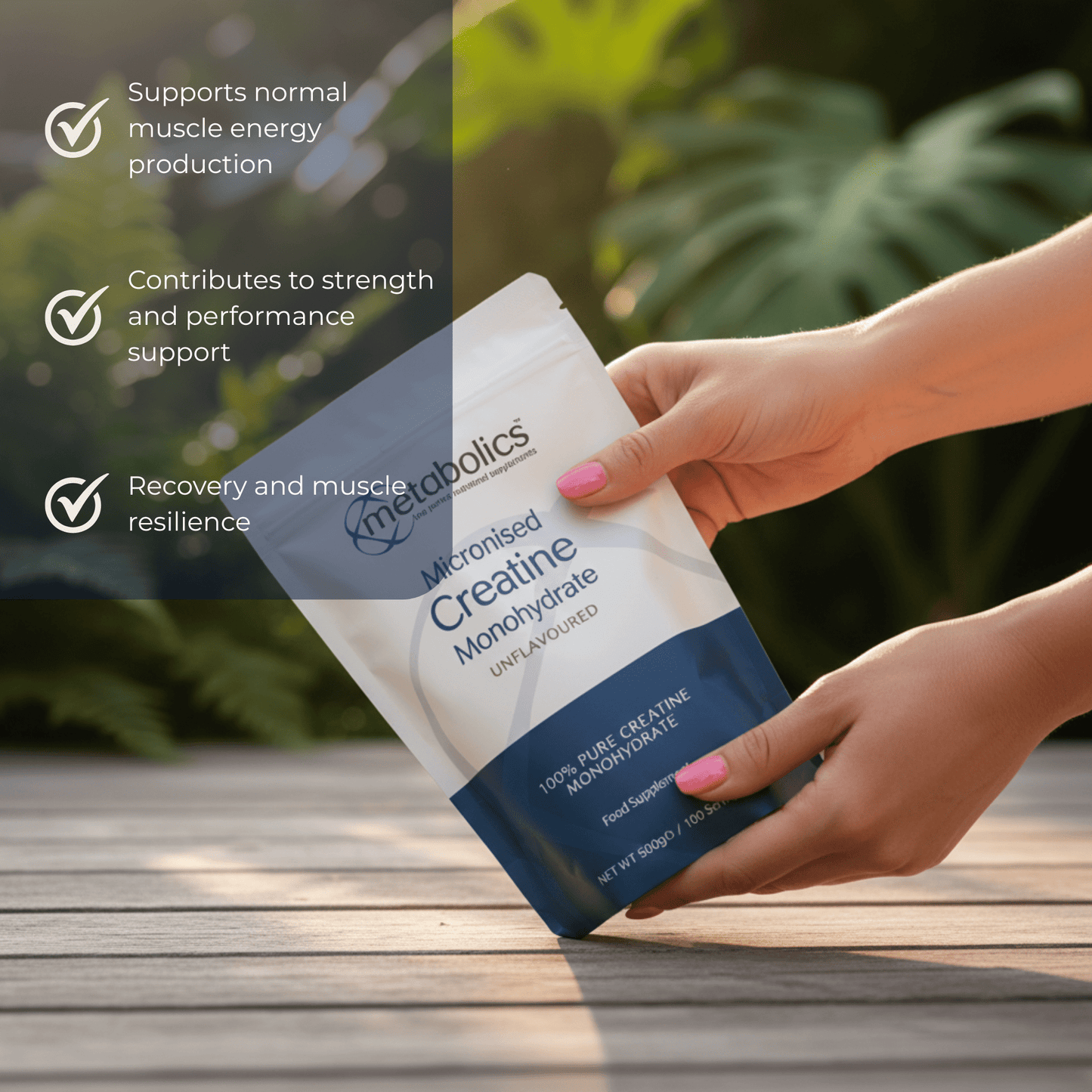 Micronised Creatine Monohydrate Powder - 100 servings - Metabolics