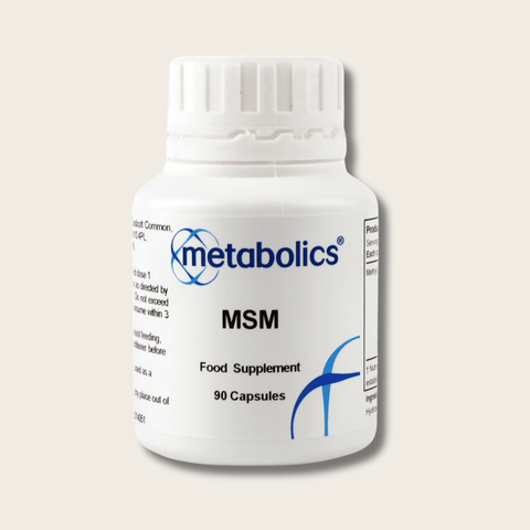 MSM Capsules 600mg | Pure Methyl Sulphonyl Methane | 90 capsules - Metabolics