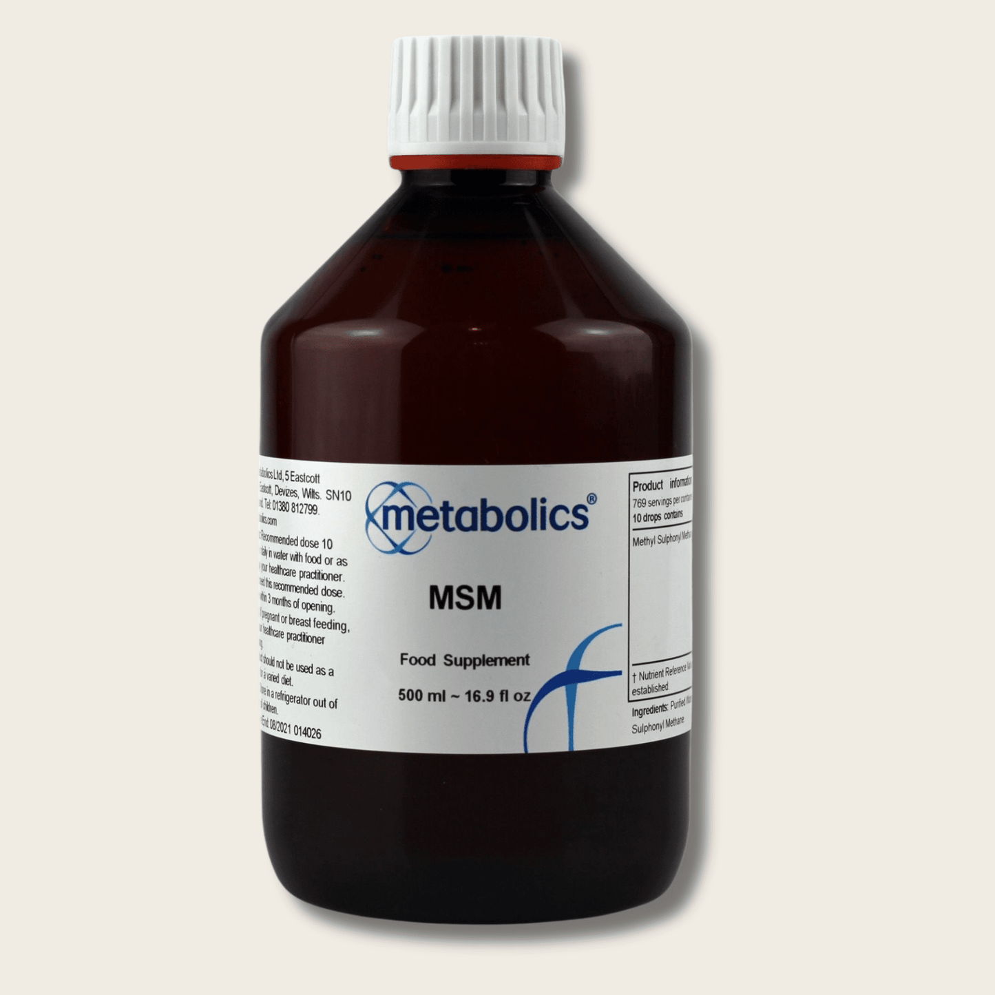 MSM liquid | Pure Methyl Sulphonyl Methane - Metabolics