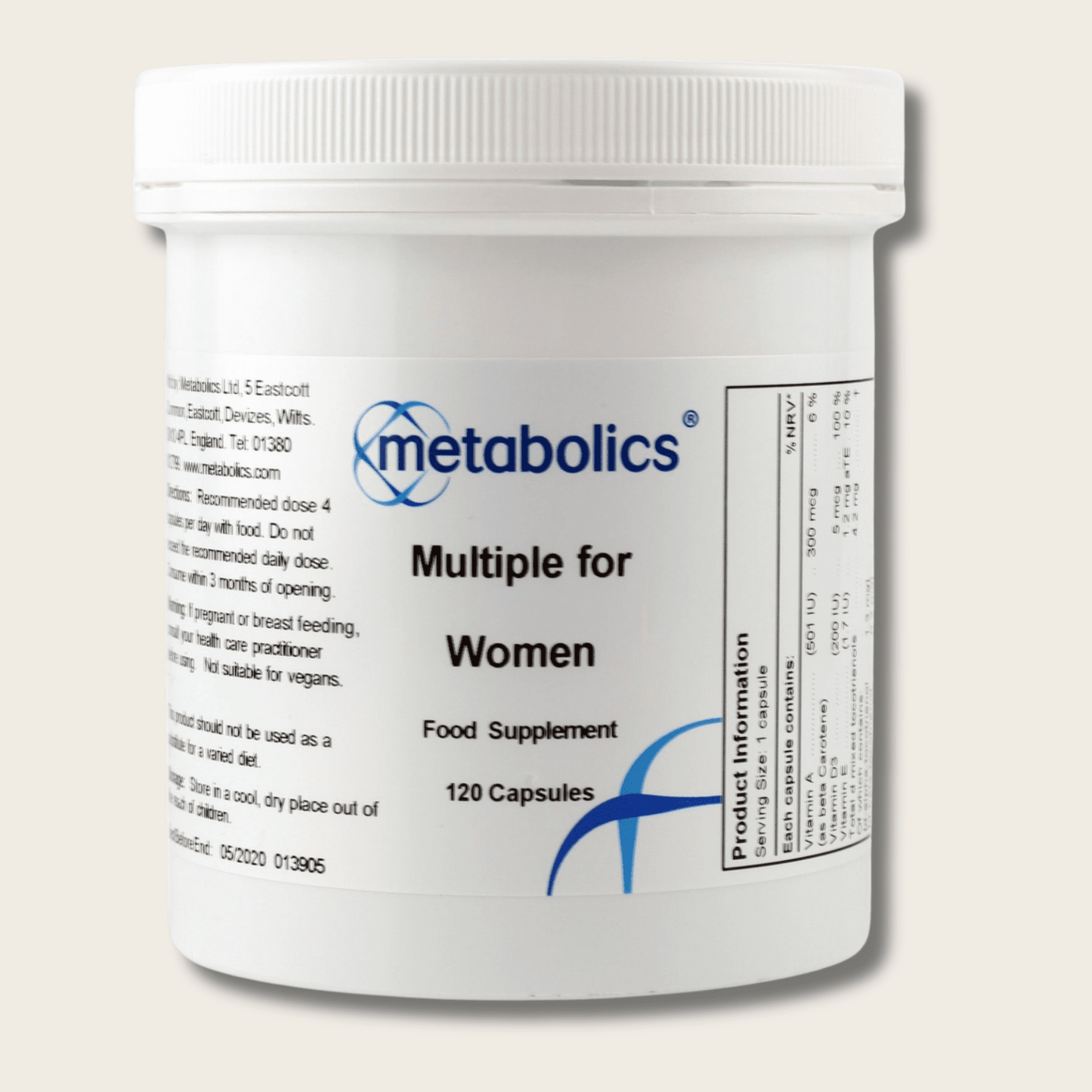 Multiple For Women - 120 Capsules - Metabolics