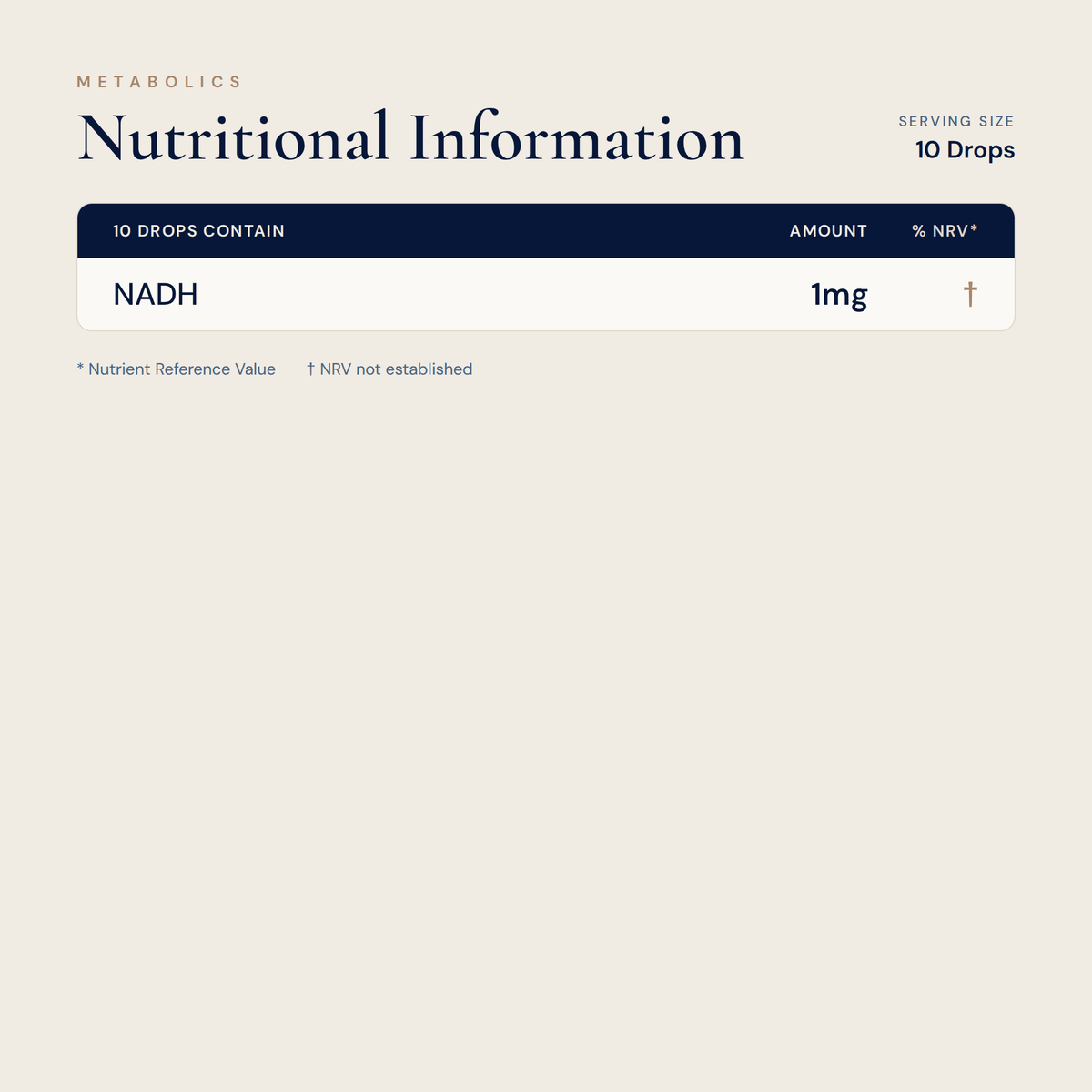 NADH Liquid - Metabolics