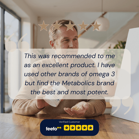 Omega 3 EPA & DHA Capsules – Supports Heart, Brain & Eye Health - Metabolics