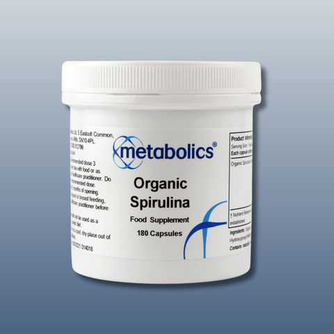 Organic Spirulina - 180 Capsules - Metabolics