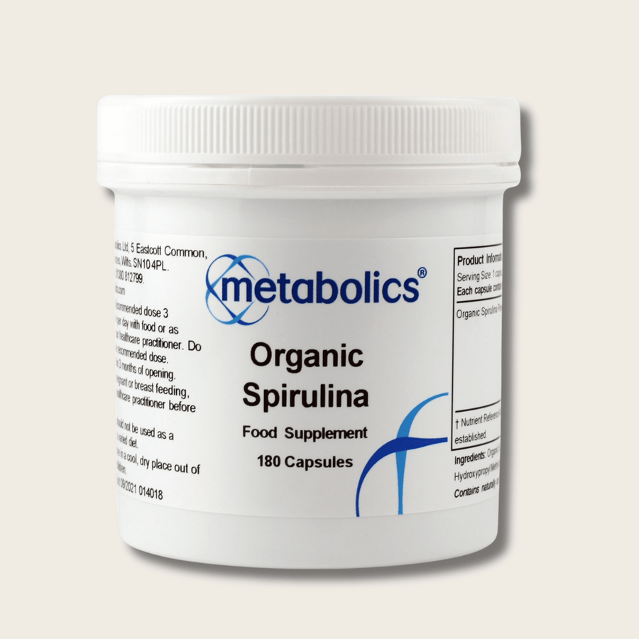Organic Spirulina - 180 Capsules - Metabolics