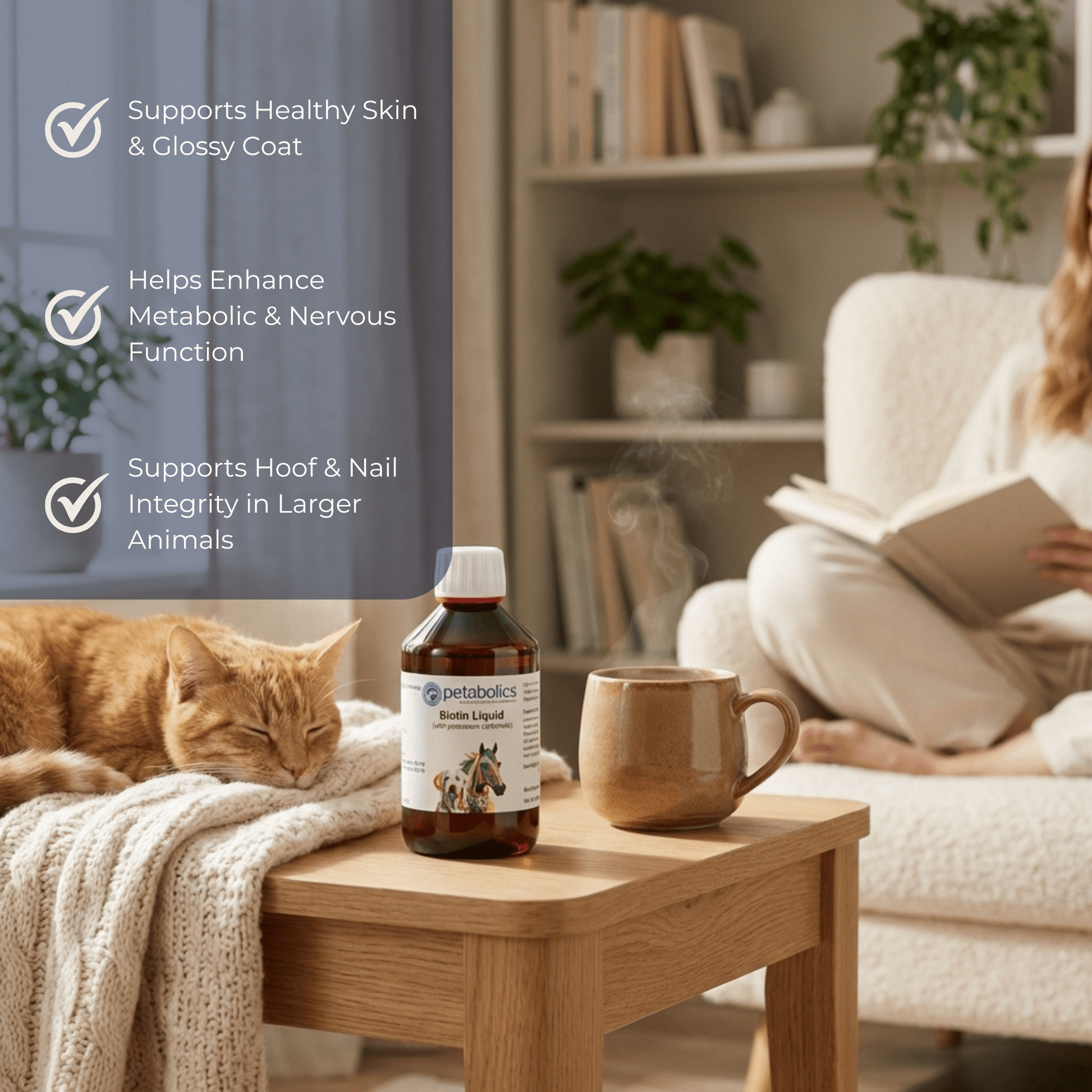 Petabolics Biotin (with potassium carbonate) Liquid Supplement - Metabolics