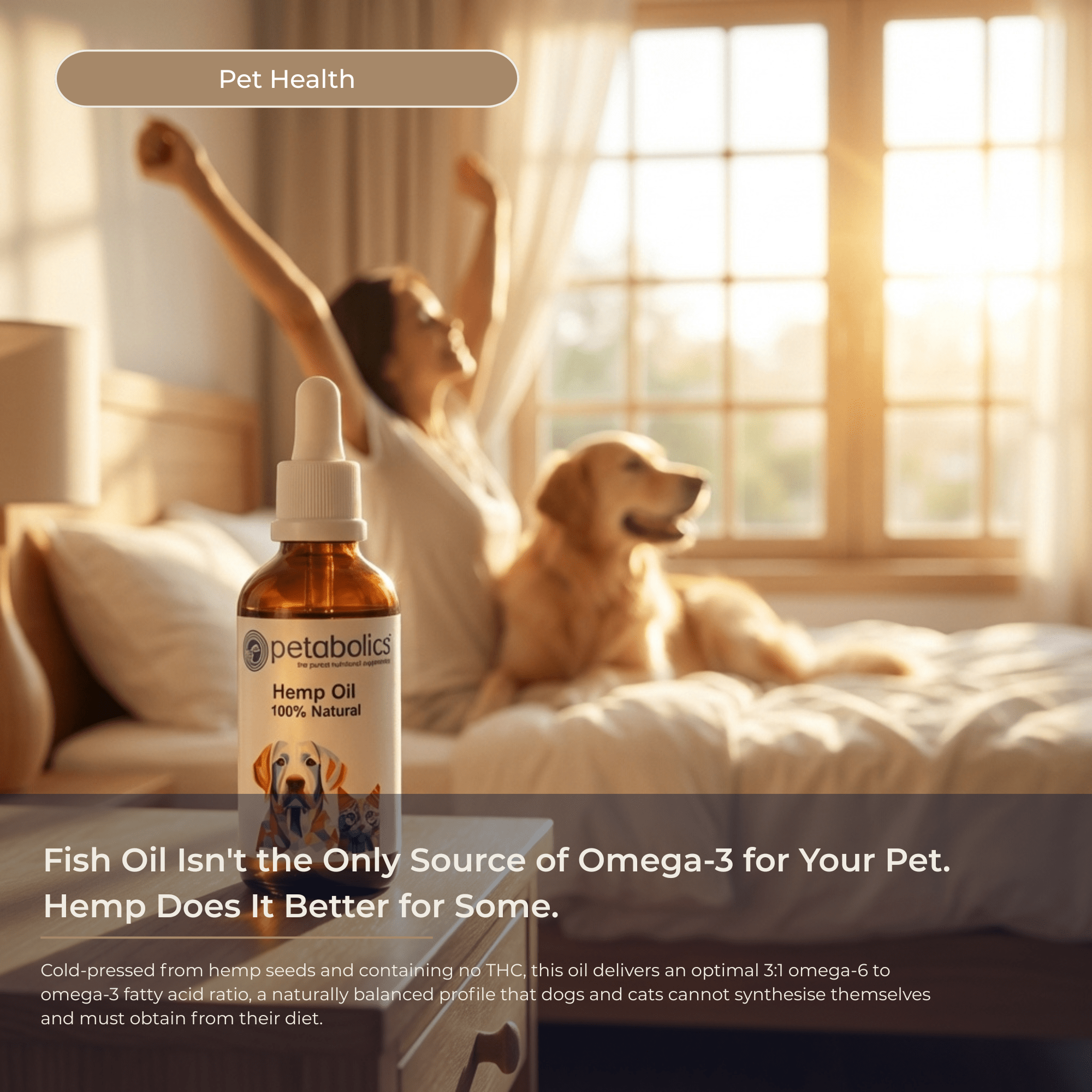 Petabolics Hemp Oil 100% natural - Metabolics