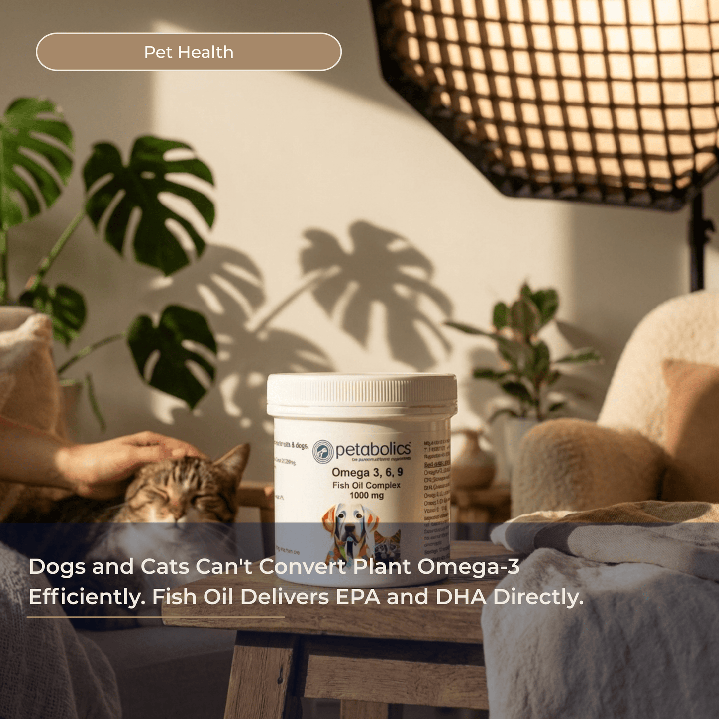 Petabolics Omega 3,6,9 1000mg Fish Oil Complex - Metabolics