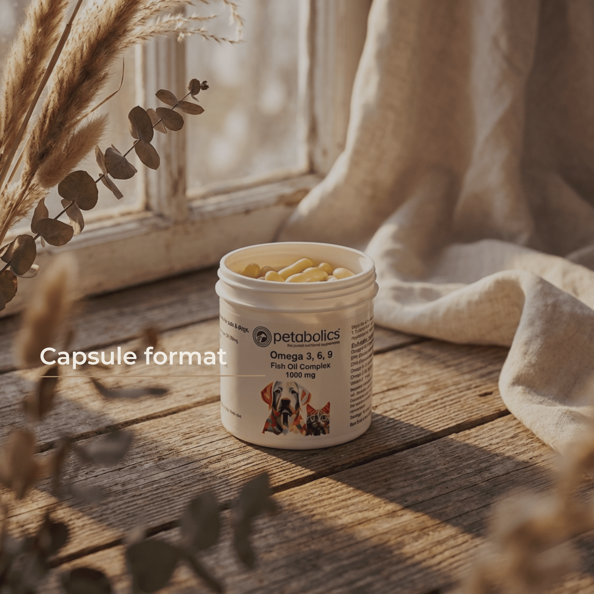 Petabolics Omega 3,6,9 1000mg Fish Oil Complex - Metabolics