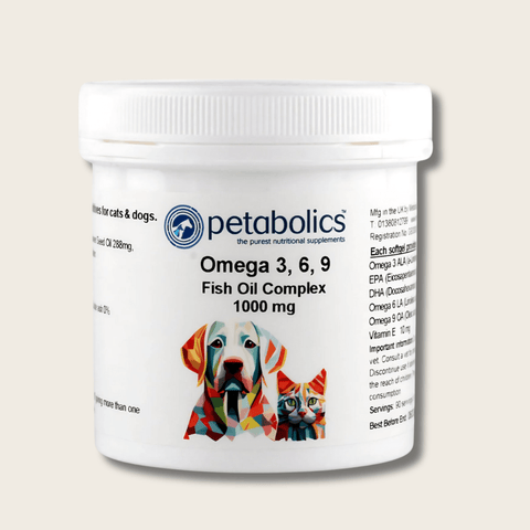 Petabolics Omega 3,6,9 1000mg Fish Oil Complex - Metabolics