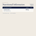 Ursolic Acid - 180 Capsules - Metabolics