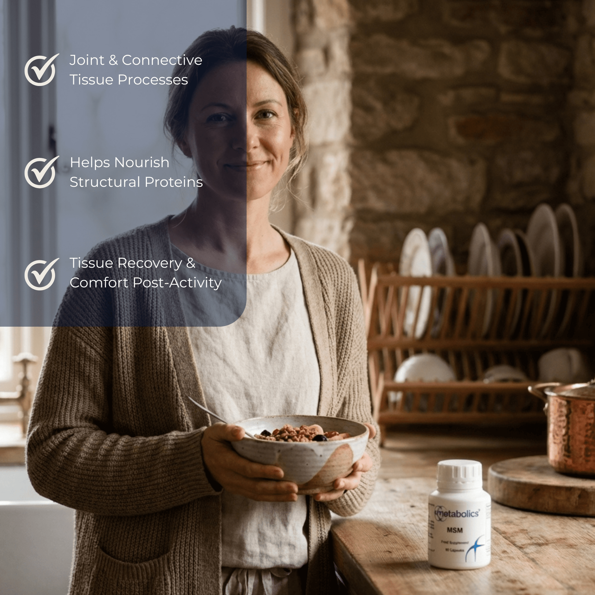 US MSM Capsules 600mg | Pure Methyl Sulphonyl Methane | 90 capsules - Metabolics