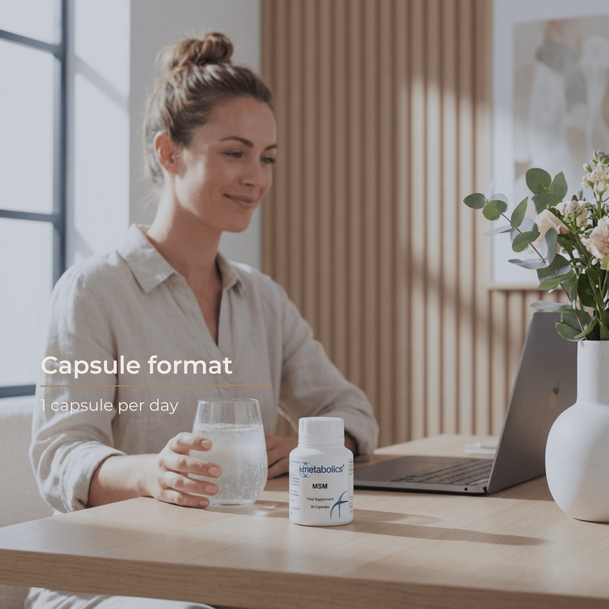 US MSM Capsules 600mg | Pure Methyl Sulphonyl Methane | 90 capsules - Metabolics
