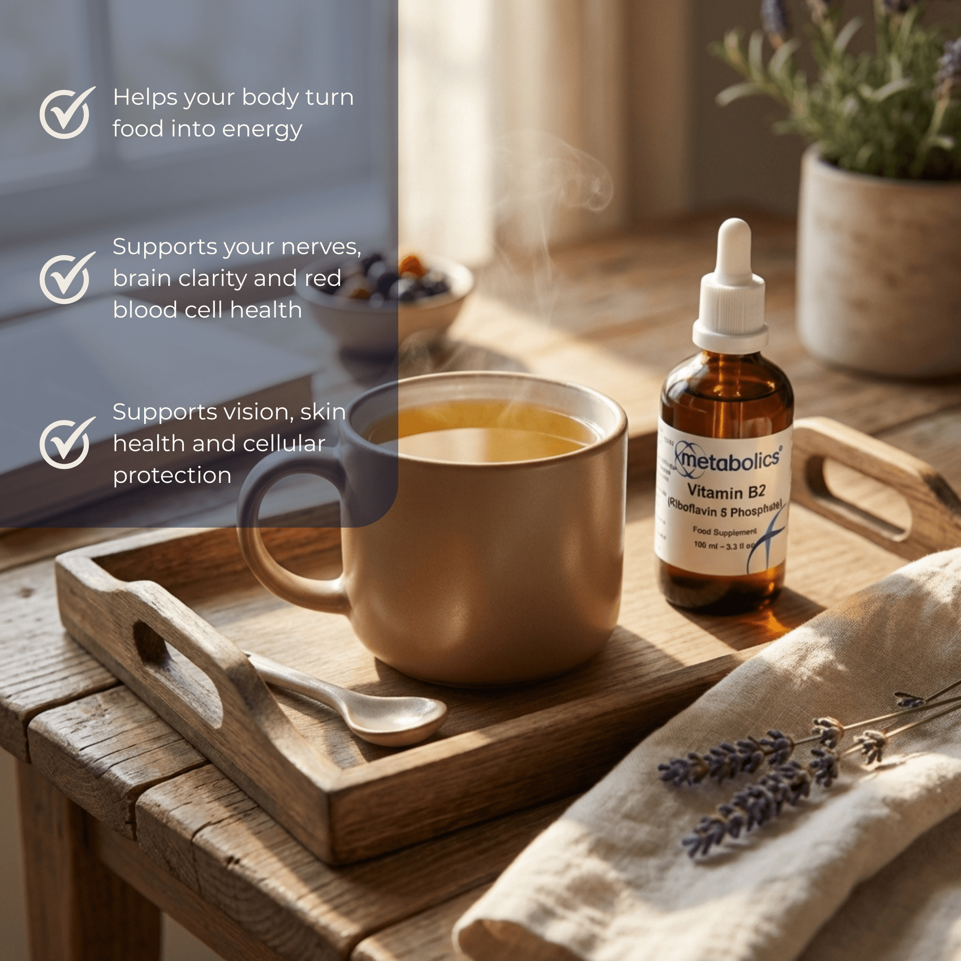 US Vitamin B2 (Riboflavin 5 Phosphate) Liquid - Metabolics