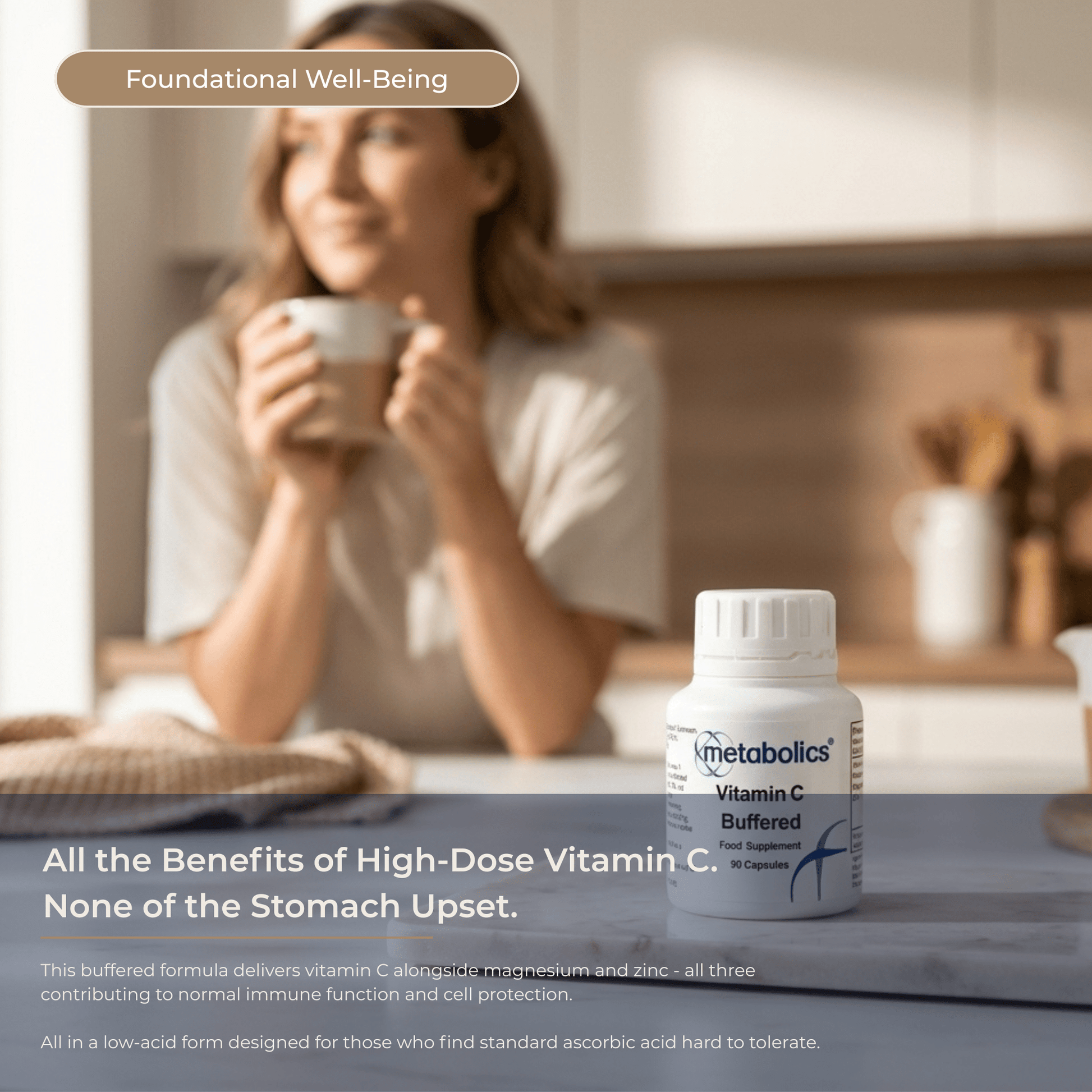 US Vitamin C Buffered - 90 capsules - Metabolics