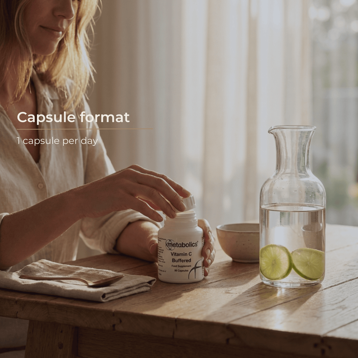 US Vitamin C Buffered - 90 capsules - Metabolics