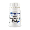 Vegan Vitamins D3 and K2 2500 IU Capsules - Metabolics